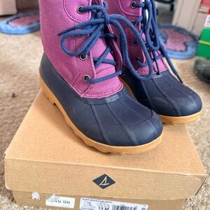 Sperry Kids' Purple and Navy Rain Boots